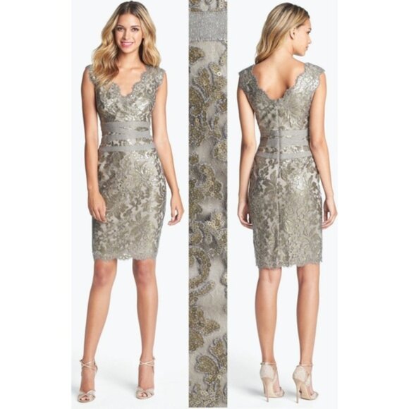 TADASHI SHOJI Lace Embellished Dress – Size 14 - Picture 7 of 7